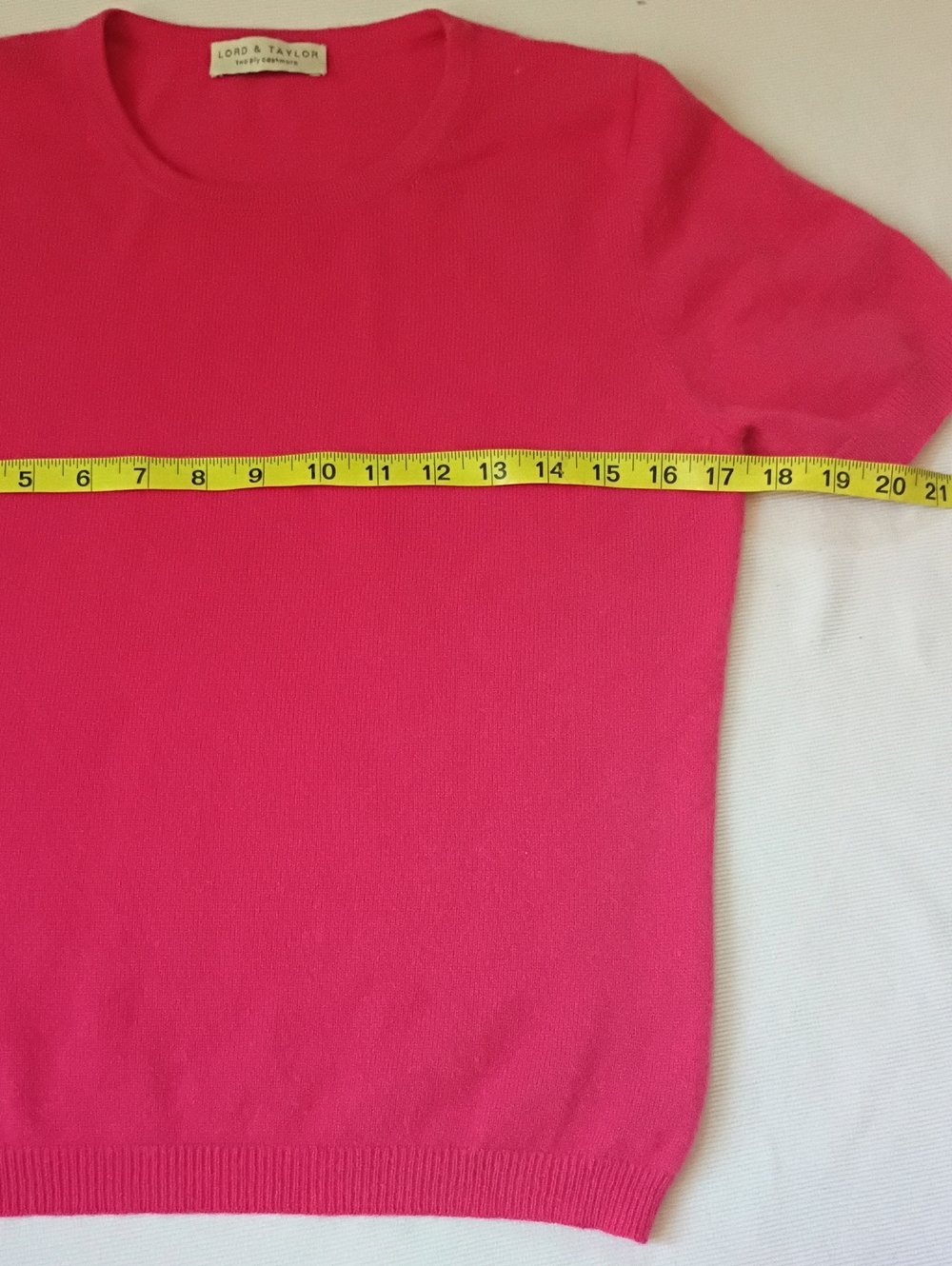Lord And Taylor Cashmere Pink Short Sleeves Sweater - Picture 3 of 6